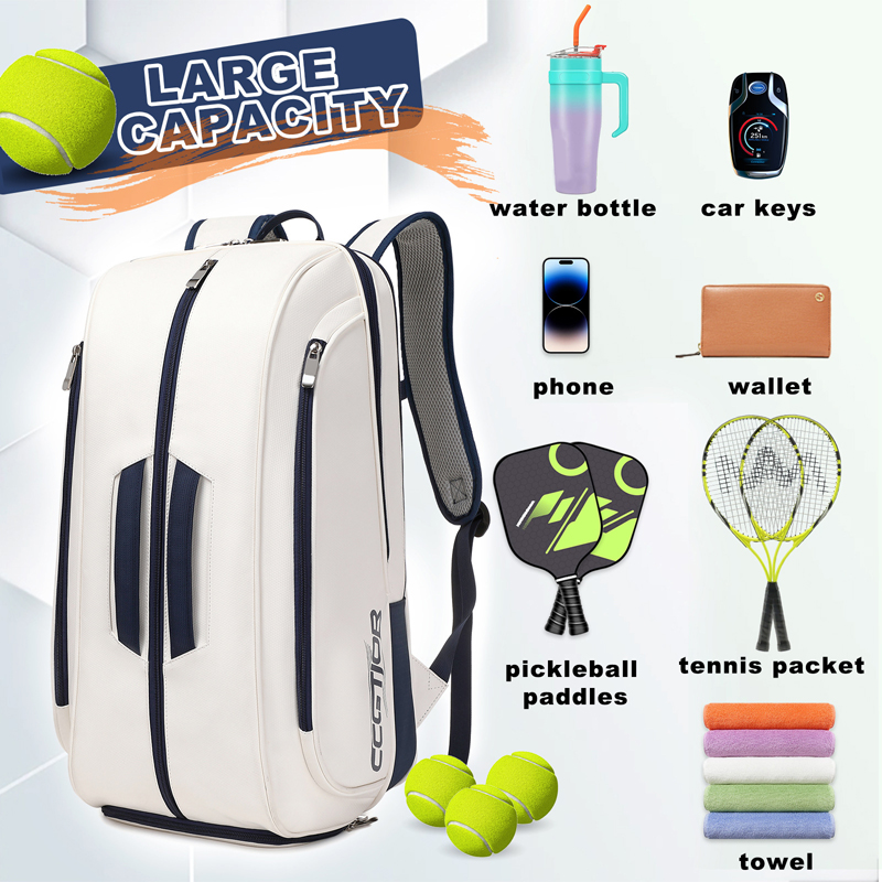 Badminton Bag - Waterproof PU Tennis Pickleball Padel Racquet