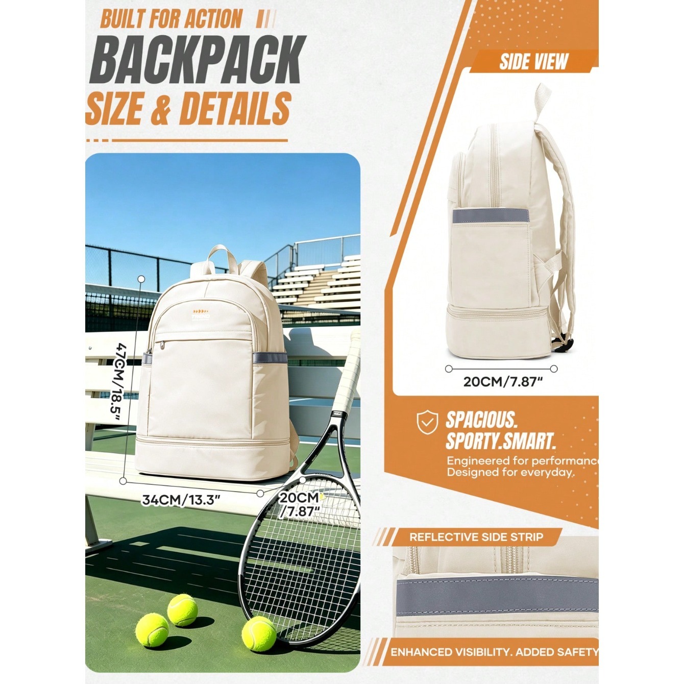 Casual Women's Backpack, Minim - Badminton Bag review and price