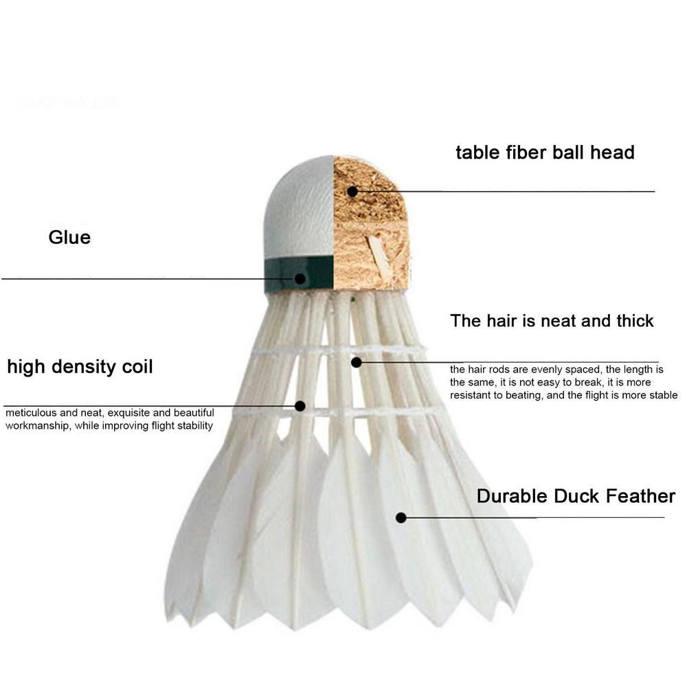 3/6/12Pcs New White Badminton  - Feather Shuttlecock review and price